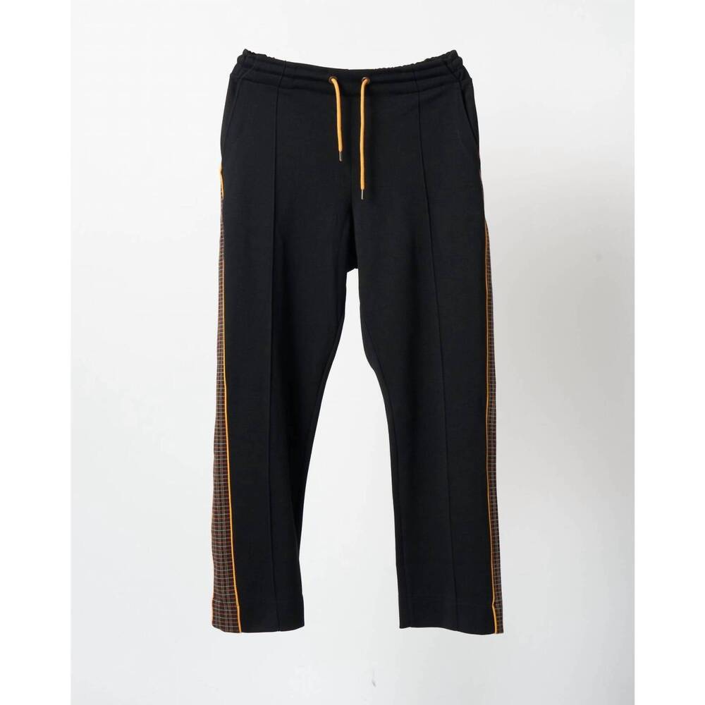 NEW NICHOLAS DALEY men's track pants in dark chocolate/red jacquard